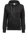 T5436 5436 Tee Jays Ladies Fashion Zip Hooded Sweatshirt Black colour image